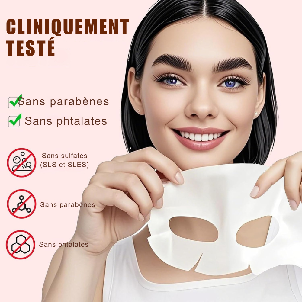 Masque facial au collagène anti-déformable