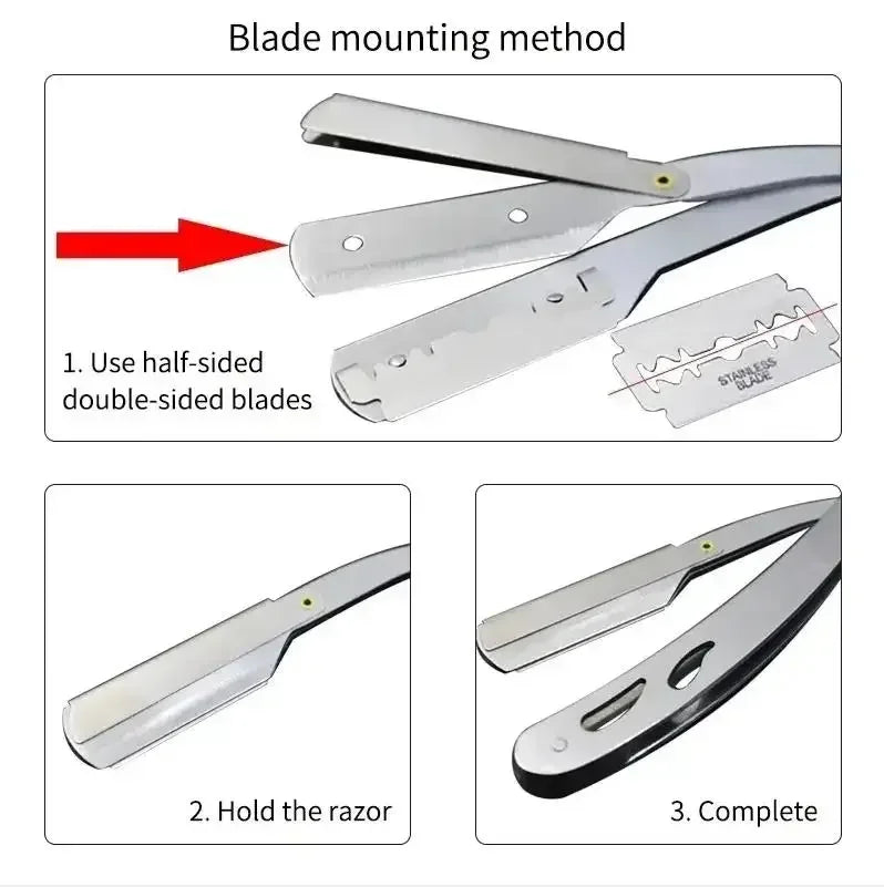 Manual razor Old-fashioned Shaver Old-fashioned razor Razor Eyebrow shaver holder Shaving face Shaving hair Hair scraper