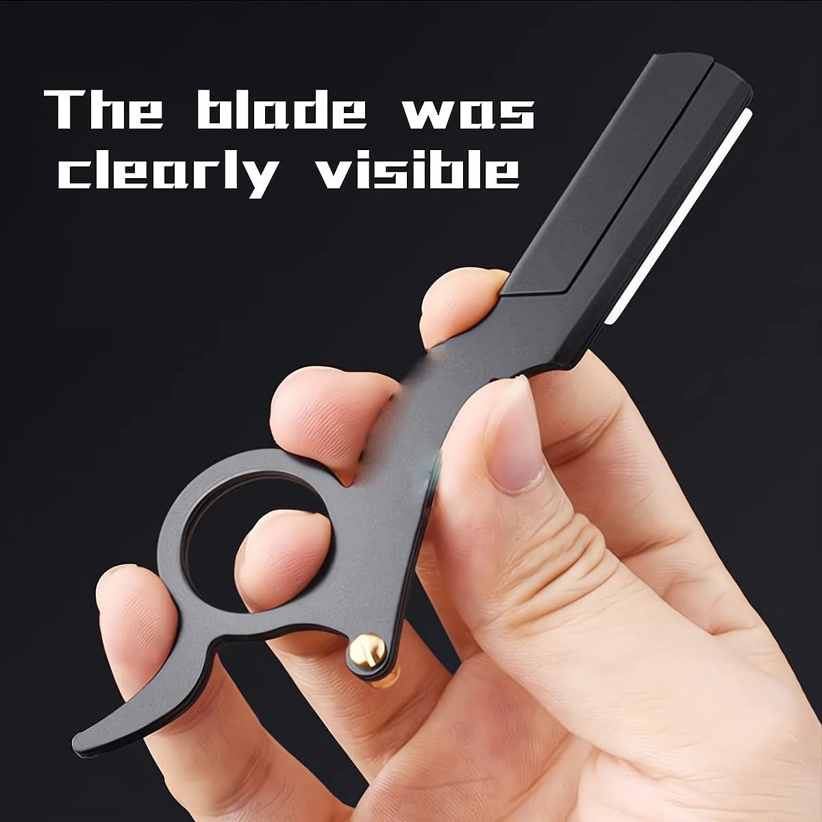 Thumb Manual Razor Straight Edge Haircut Beard Eyebrow Shaver Men Depilation Razor Hairdresser Trimming Replaceable Blades