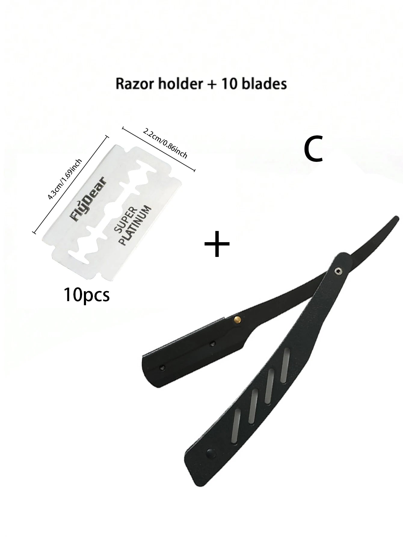 Manual Shaver for Men Barbershop Razor Stainless Steel Shank Is Easy To Use Safety Razor 1Pcs Shaving Razor with 10pcs Blades