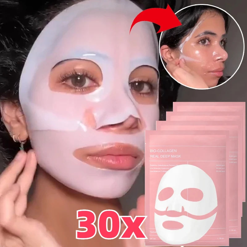 Masque facial au collagène anti-déformable