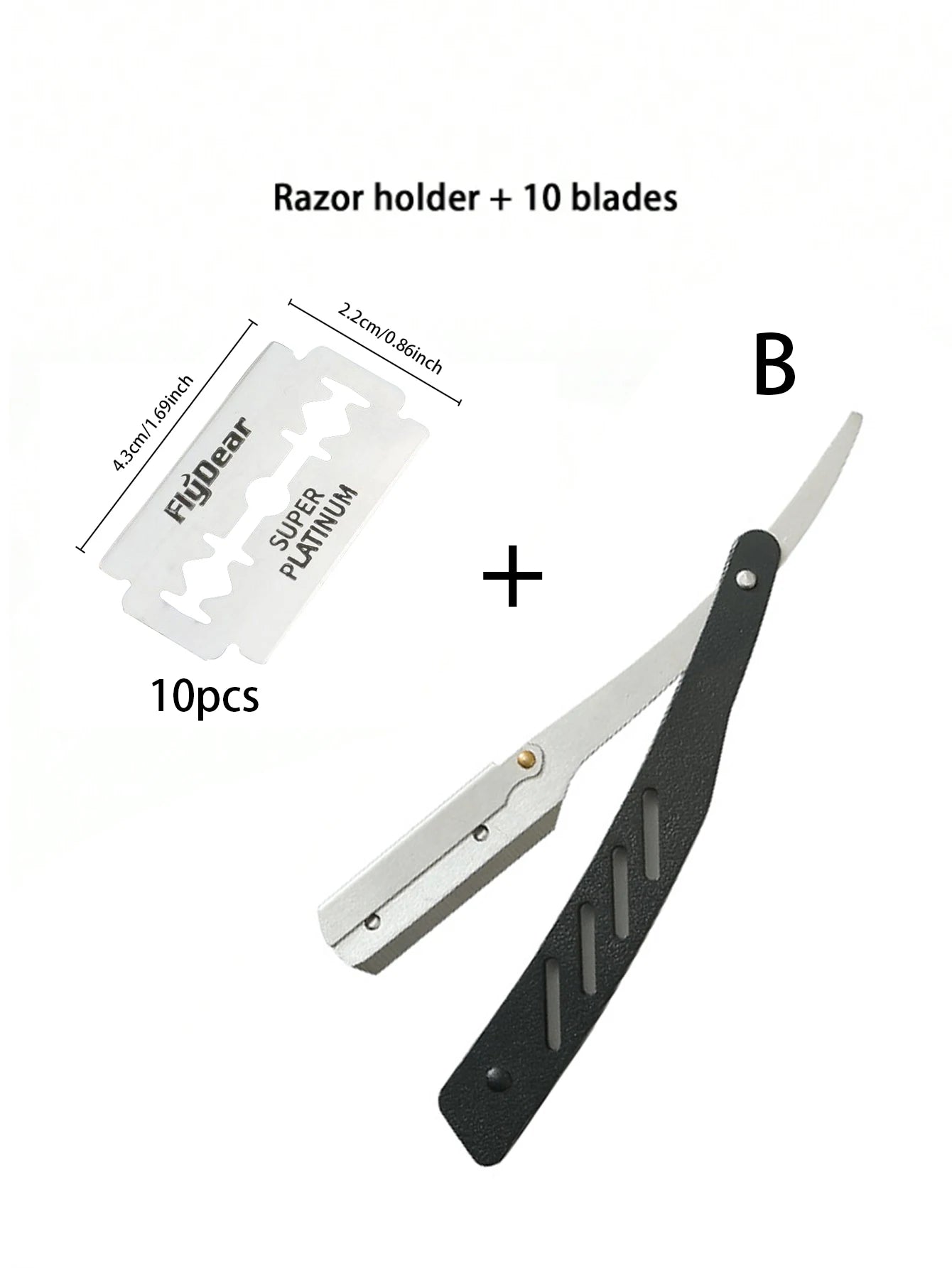 Manual Shaver for Men Barbershop Razor Stainless Steel Shank Is Easy To Use Safety Razor 1Pcs Shaving Razor with 10pcs Blades