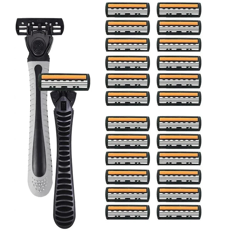 3-layer Shaver sackPremium Stainless Steel Safety Razor with Replaceable Blades - Smooth and Comfortable Shave for Men and Women