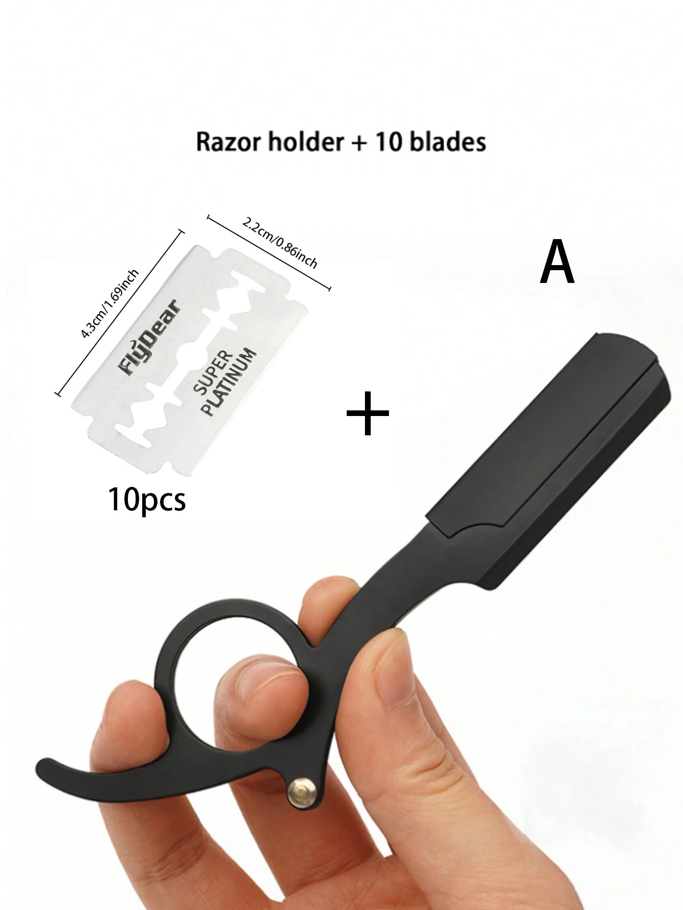 Manual Shaver for Men Barbershop Razor Stainless Steel Shank Is Easy To Use Safety Razor 1Pcs Shaving Razor with 10pcs Blades