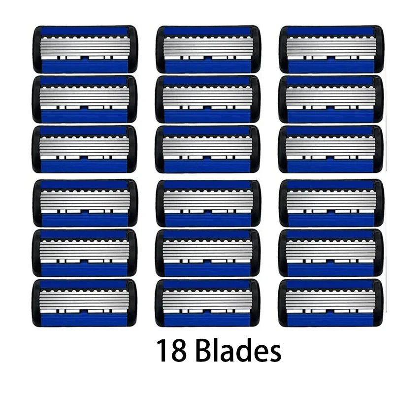 6-layer razor blade, men's stainless steel blade, classic water washed razor, sharp blade for clean shaving