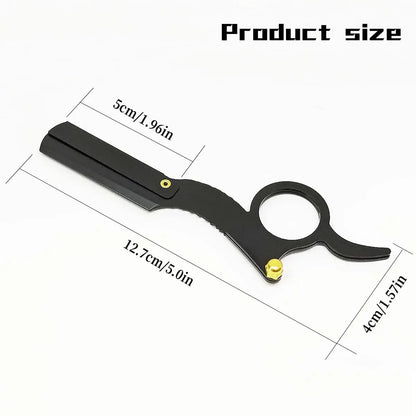 Thumb Manual Razor Straight Edge Haircut Beard Eyebrow Shaver Men Depilation Razor Hairdresser Trimming Replaceable Blades