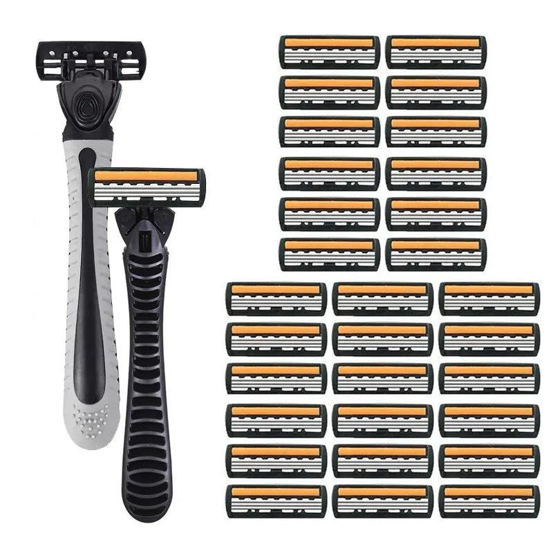3-layer Stainless Steel Blade Men Razor Washable For Travel For Home Shaver Manual Shave Razors For Daily Face Care