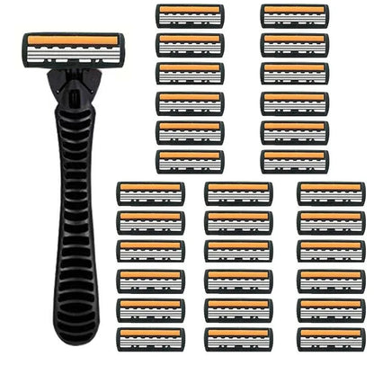3-layer Stainless Steel Blade Men Razor Washable For Travel For Home Shaver Manual Shave Razors For Daily Face Care