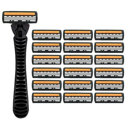 3-layer Stainless Steel Blade Men Razor Washable For Travel For Home Shaver Manual Shave Razors For Daily Face Care