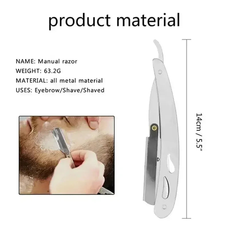 Manual razor Old-fashioned Shaver Old-fashioned razor Razor Eyebrow shaver holder Shaving face Shaving hair Hair scraper