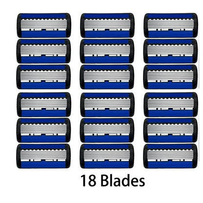 6-layer razor blade, men's stainless steel blade, classic water washed razor, sharp blade for clean shaving